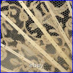 Antique Lace & Mother Of Pearl Hand Fan