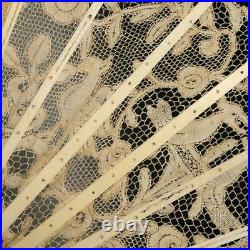 Antique Lace & Mother Of Pearl Hand Fan