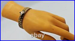 Antique Lady Filigree Hand Victorian Gilt 925 Sterling Silver Hand Cuff Braclet