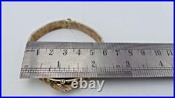 Antique Lady Filigree Hand Victorian Gilt 925 Sterling Silver Hand Cuff Braclet