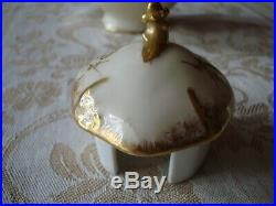 Antique Limoges France Hand Painted Chocolate Coffee Tea Pot, Heavy Gold, 10