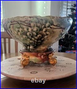 Antique Limoges T&V France Pedestal Bowl/Stand Dated/Signed 1904 LOCAL PICKUP
