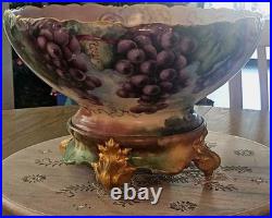 Antique Limoges T&V France Pedestal Bowl/Stand Dated/Signed 1904 LOCAL PICKUP