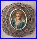 Antique Miniature Portrait Brooch Cameo Victorian 800 Silver Nt Sterling Pendant