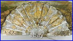 Antique Mother Of Pearl And Paper Hand Fan