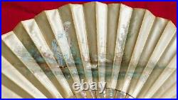 Antique Mother Of Pearl And Silk Hand Fan