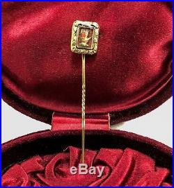 Antique Odd Fellows Heart in Hand Stick Pin Georgian Victorian Fraternal Masonic