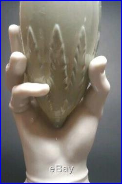 Antique Parian Ware Porcelain Figurine Victorian Hand Spill Vase 7.75 Amphora