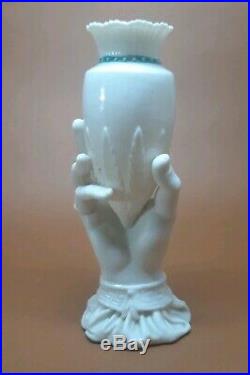 Antique Parian Ware Porcelain Figurine Victorian Hand Spill Vase 8 Amphora