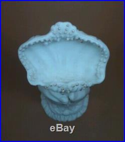Antique Parian Ware Porcelain Figurine Victorian Hand Spill Vase 8 Cornucopia
