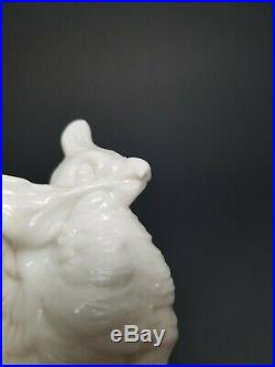 Antique Parian Ware Porcelain Figurine Victorian Hand Spill Vase Holding Bird 7