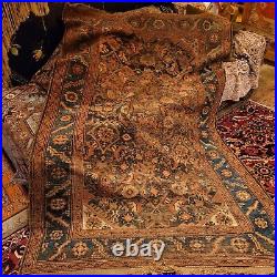 Antique Perssian Rug Hand Knotted Malayer 1880 FarmhouseChic Distressed 100%WOOL