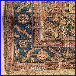 Antique Perssian Rug Hand Knotted Malayer 1880 FarmhouseChic Distressed 100%WOOL