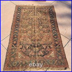 Antique Perssian Rug Hand Knotted Malayer 1880 FarmhouseChic Distressed 100%WOOL