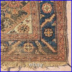 Antique Perssian Rug Hand Knotted Malayer 1880 FarmhouseChic Distressed 100%WOOL