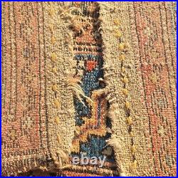 Antique Perssian Rug Hand Knotted Malayer 1880 FarmhouseChic Distressed 100%WOOL