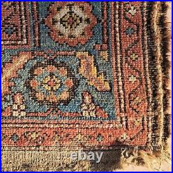 Antique Perssian Rug Hand Knotted Malayer 1880 FarmhouseChic Distressed 100%WOOL