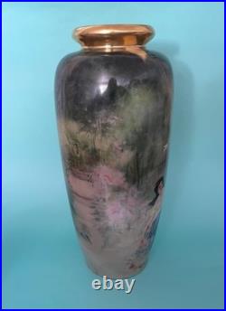 Antique Porcelain Portrait Vase Hand Painted with Beautiful Women Austria 17