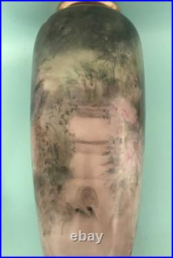 Antique Porcelain Portrait Vase Hand Painted with Beautiful Women Austria 17