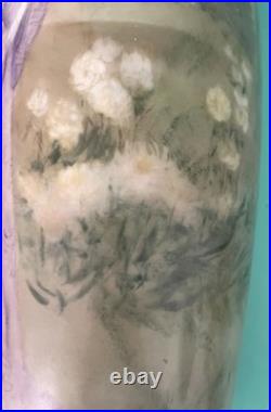 Antique Porcelain Portrait Vase Hand Painted with Beautiful Women Austria 17