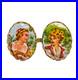 Antique Portrait Brooch Victorian Engagement Wedding Pin Hand-Painted Porcelain