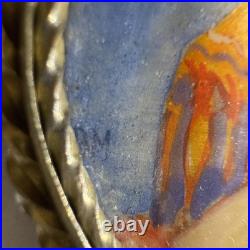 Antique Rare Portrait of La Grande Odalisque Hand Painting Miniature Pin Brooch