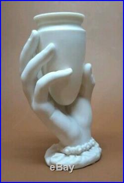 Antique Royal Worcester Parian Ware Porcelain MRS HADLEY'S Hand Vase with Urn 1864