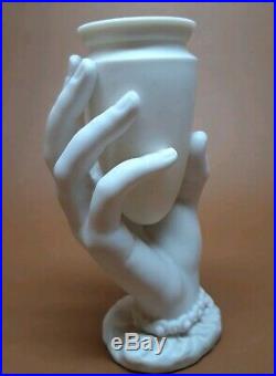 Antique Royal Worcester Parian Ware Porcelain MRS HADLEY'S Hand Vase with Urn 1864