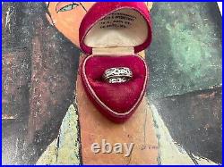 Antique Ruby Etenrity Platinum & 14K Gold Ring Victorian Hand Wrought
