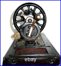 Antique SINGER 48K sewing machine ottoman carnation rare victorian hand crank