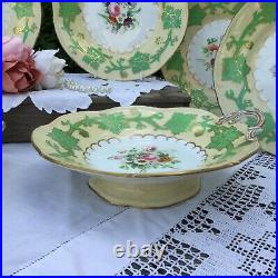 Antique Samuel Alcock dessert service. Superbly hand painted c. 1855