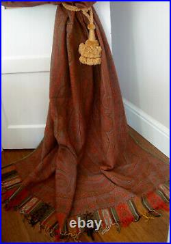Antique Scottish Hand-woven Paisley Long Crinoline Shawl