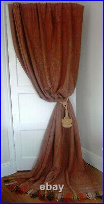 Antique Scottish Hand-woven Paisley Long Crinoline Shawl