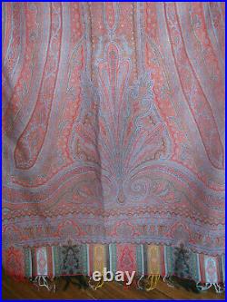 Antique Scottish Hand-woven Paisley Long Crinoline Shawl