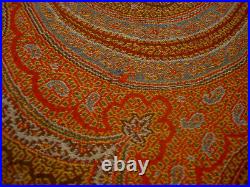 Antique Scottish Hand-woven Paisley Long Crinoline Shawl