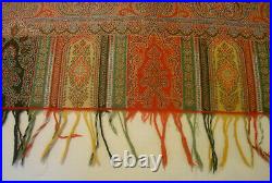 Antique Scottish Hand-woven Paisley Long Crinoline Shawl