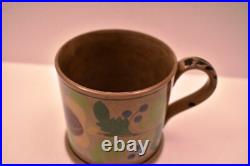 Antique Spongeware Pottery Large Mug Tankard Early Victorian Hand Painted Rare
