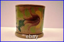 Antique Spongeware Pottery Large Mug Tankard Early Victorian Hand Painted Rare