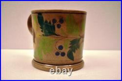 Antique Spongeware Pottery Large Mug Tankard Early Victorian Hand Painted Rare