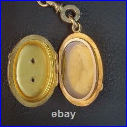 Antique Victorian 10K & 14K Yellow Gold Slide Long Fancy Chain Sautoir Necklace