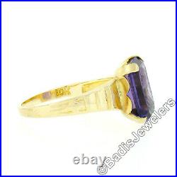 Antique Victorian 10k Gold Amethyst Petite Hand Carved Lady Intaglio Cameo Ring