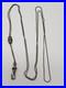 Antique Victorian 10k Gold Hand Fist Fob Long Watch Or Slide Chain Necklace 27