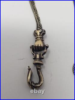 Antique Victorian 10k Gold Hand Fist Fob Long Watch Or Slide Chain Necklace 27