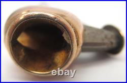 Antique Victorian 10k Yellow Gold Hand Engraved Cigar Cutter Watch Fob Works