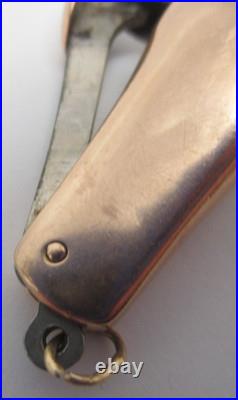 Antique Victorian 10k Yellow Gold Hand Engraved Cigar Cutter Watch Fob Works