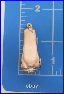 Antique Victorian 10k Yellow Gold Hand Engraved Cigar Cutter Watch Fob Works