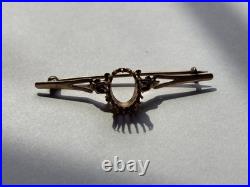 Antique Victorian 14K Brooch Hand Etched Exquisite Design 2.34g Item#G150Y