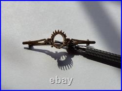 Antique Victorian 14K Brooch Hand Etched Exquisite Design 2.34g Item#G150Y