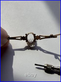 Antique Victorian 14K Brooch Hand Etched Exquisite Design 2.34g Item#G150Y