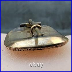 Antique Victorian 14K Gold Mourning Brooch Hair Works Hand Carved Designs 4.4 Gr